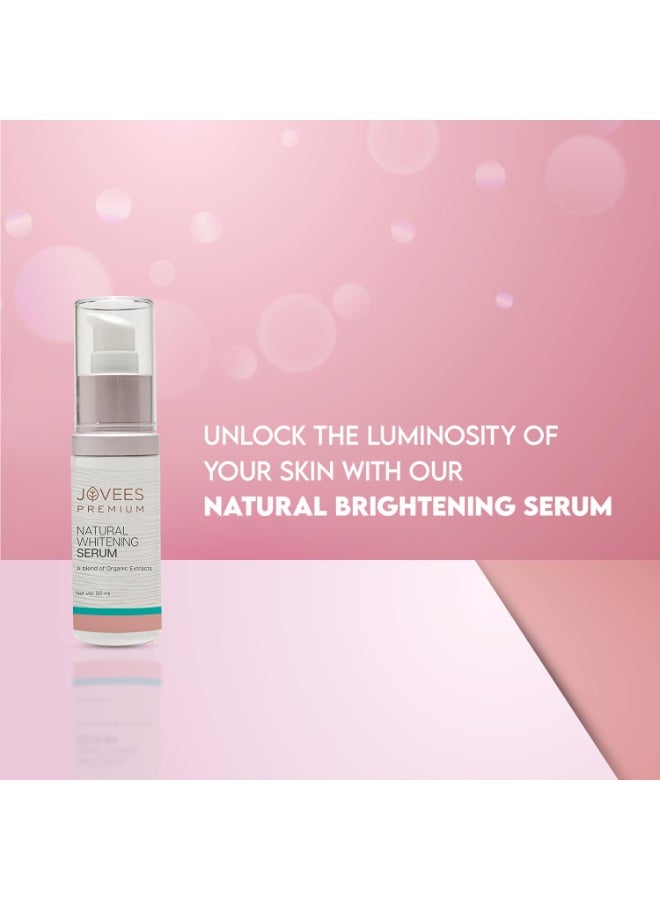 Jovees Premium Natural Whitening Serum | Brightens Dull Skin | Gives Clear And Glowing Skin | Lightweight & Fast Absorbing | Suitable For All Skin Types | 50ml - Image 2